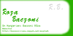 roza baczoni business card
